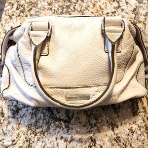Michael Kors Handbag, Off White Pebbled Leather, Shoulder Bag Satchel Summer EUC